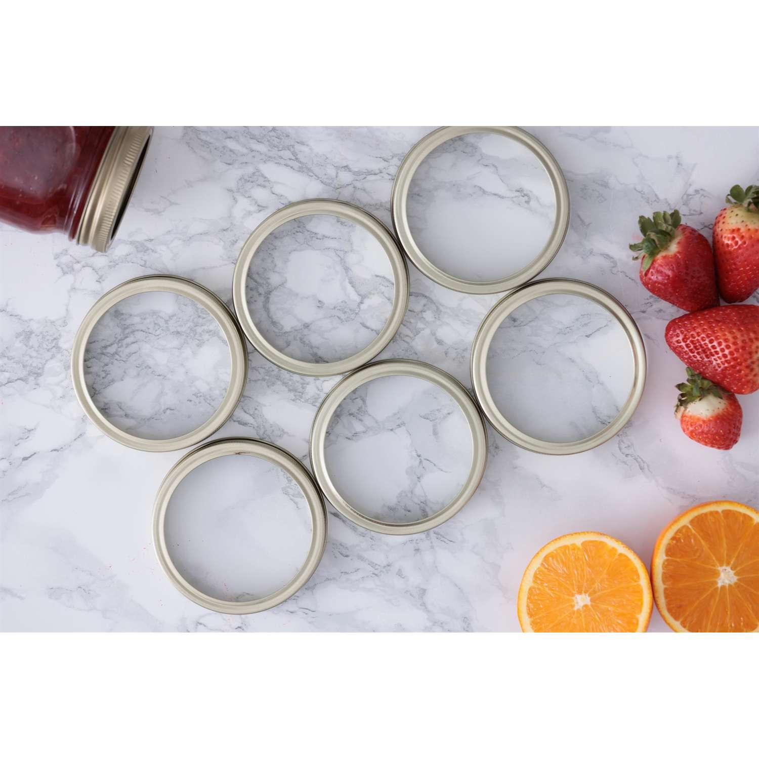 KILNER | Schraubringe für Weithalsglas, metall, 6er