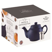 PRICE & KENSINGTON, Teekanne mit Teesieb, blau, 6 Tassen