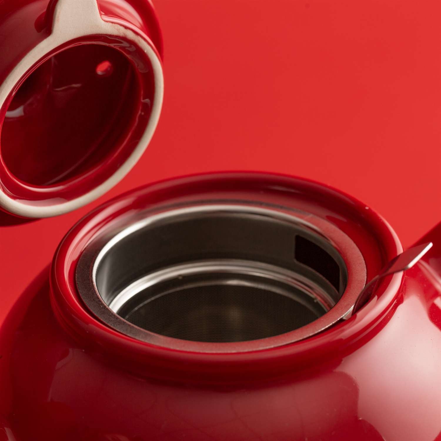 PRICE & KENSINGTON, Teekanne mit Teesieb, rot, 6 Tassen
