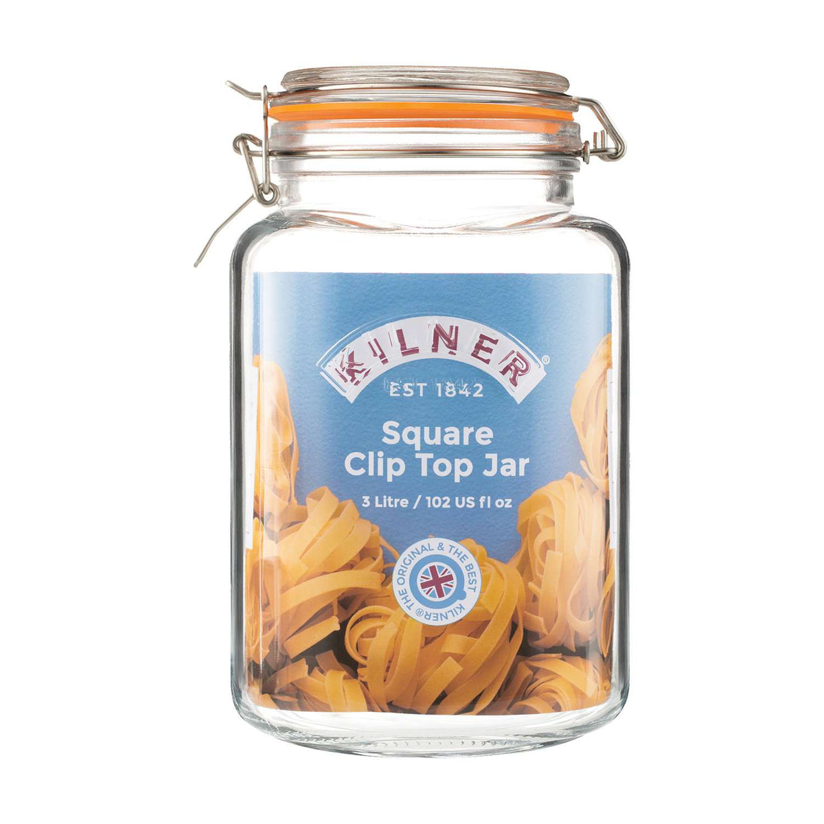 KILNER | Einkochglas, CLIP SQUARE, klar