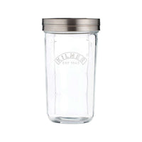 KILNER | Vorratsglas, quadr., klar, silber, 500 ml