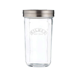 KILNER | Vorratsglas, quadr., klar, silber, 500 ml