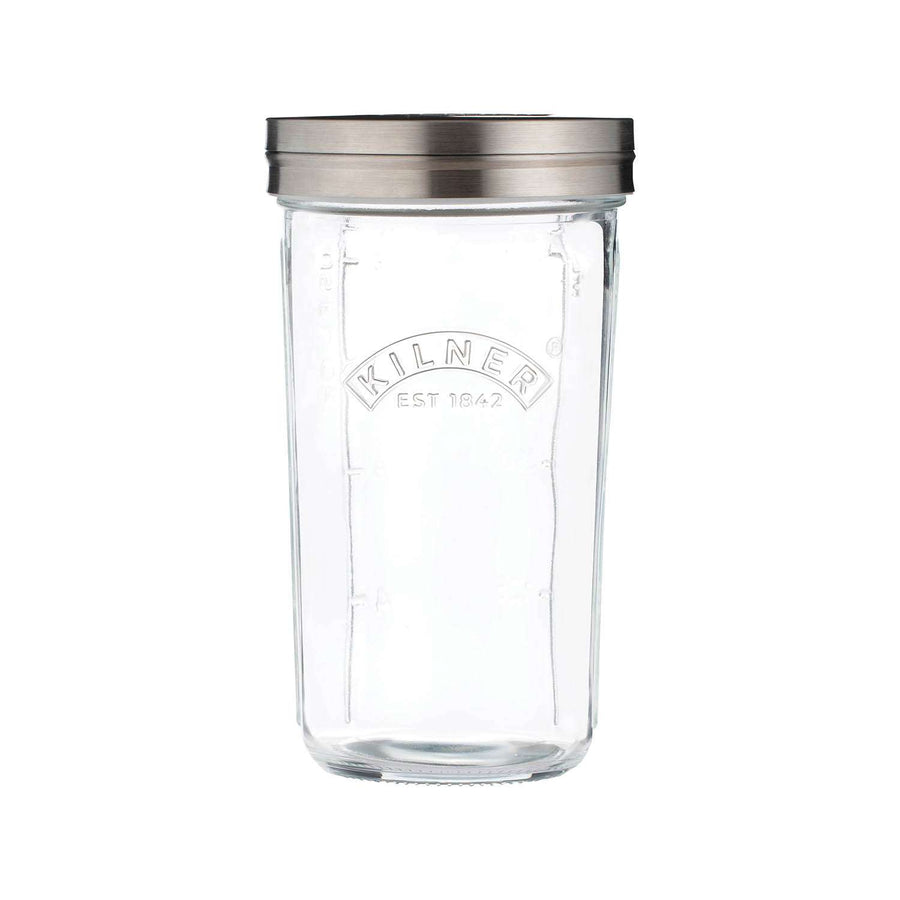 KILNER | Vorratsglas, quadr., klar, silber, 500 ml