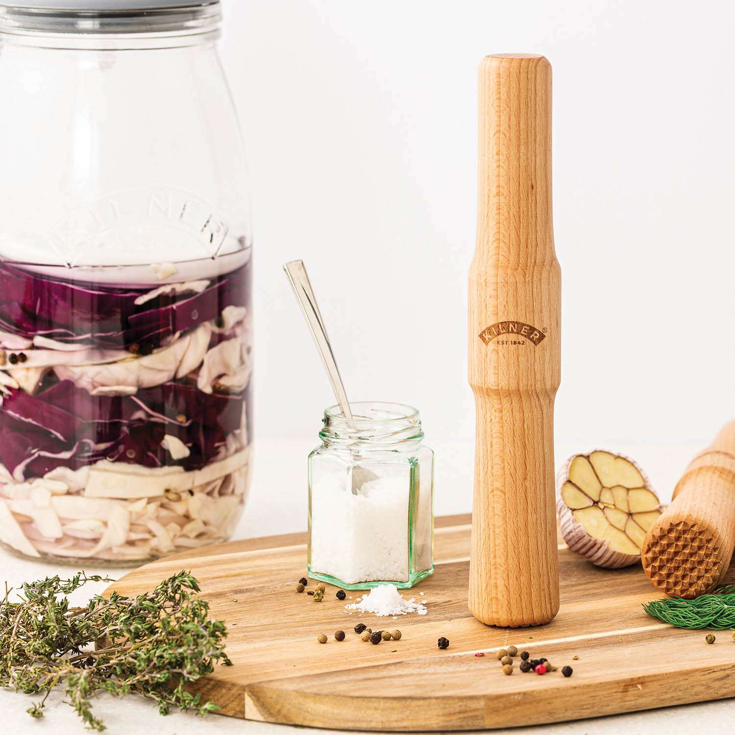 KILNER | Fermentier-Stößel, FERMENTIER, holz, 24,5