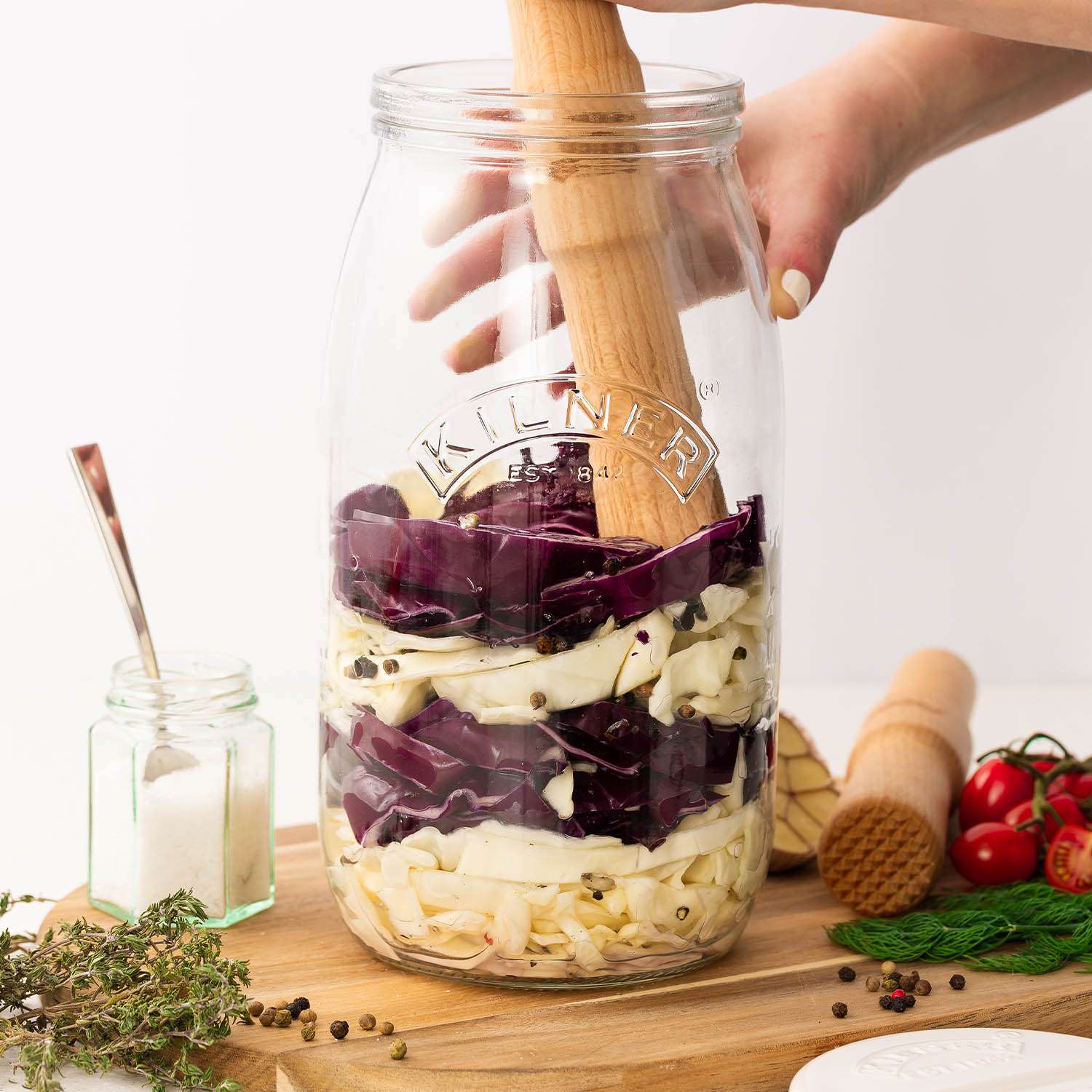 KILNER | Fermentier-Stößel, FERMENTIER, holz, 24,5