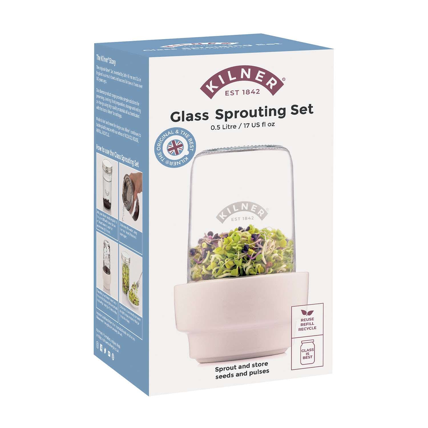 KILNER | Kräuter-Frischeglas, klar, 500 ml