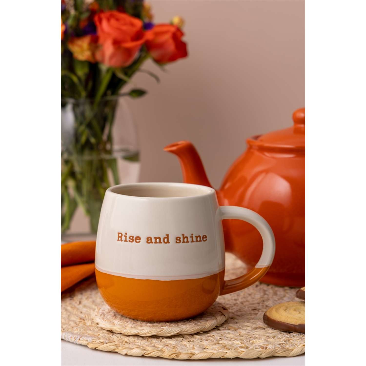 PRICE & KENSINGTON, Tasse, RISE AND SHINE", Orange