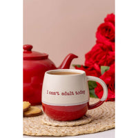 PRICE & KENSINGTON, Tasse, ADULT TODAY", rot / weiß