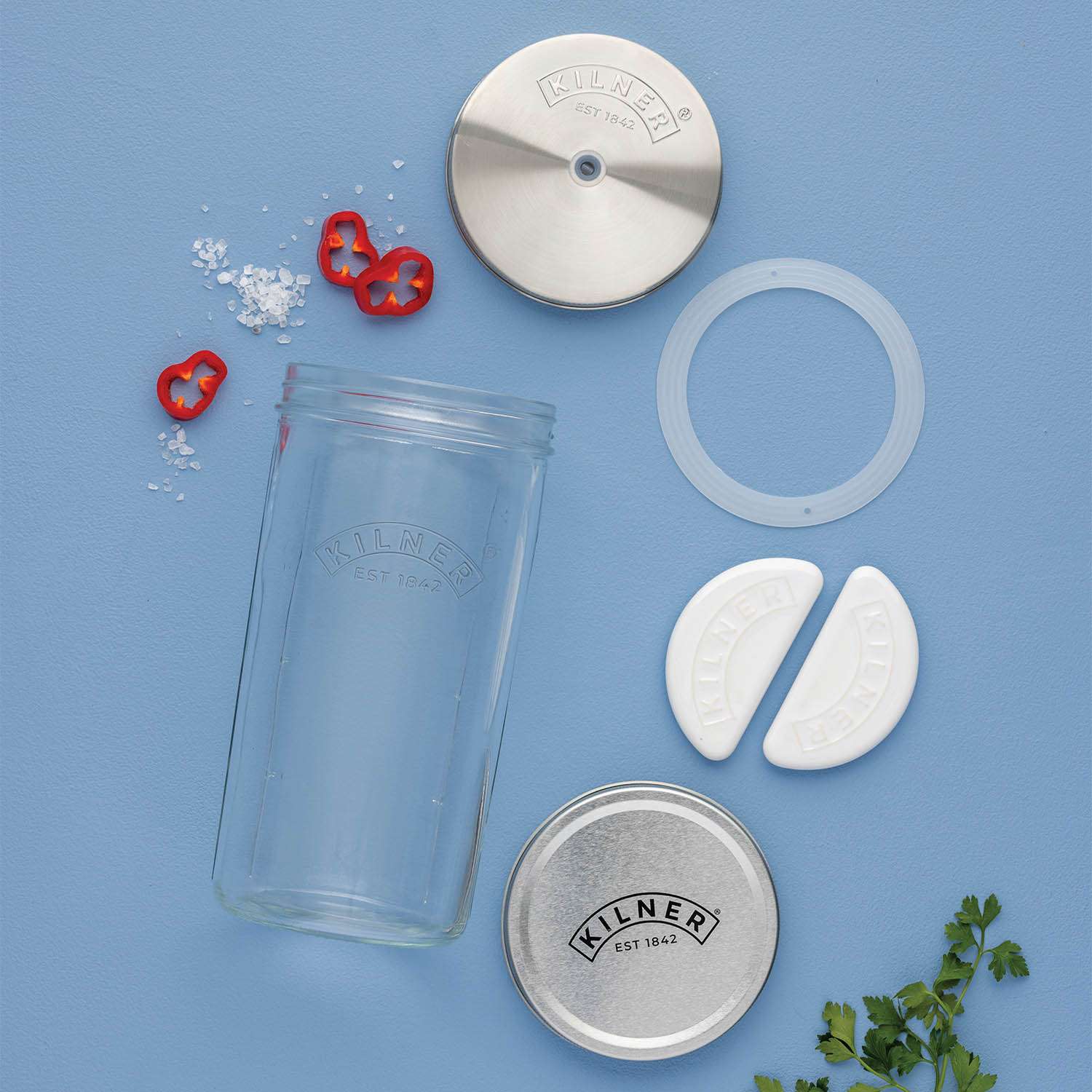 KILNER | Fermentierglas, klein, FERMENTIER, klar, s