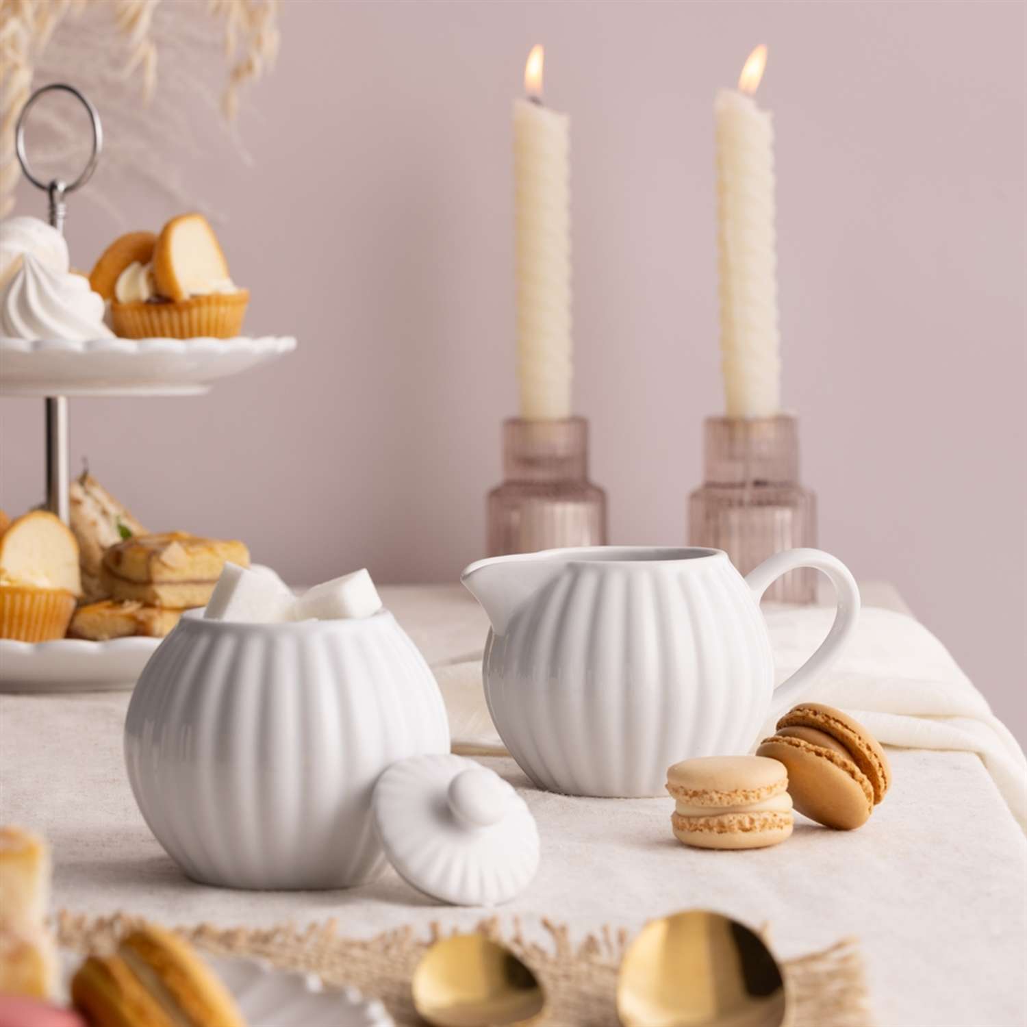 PRICE & KENSINGTON, Milch und Zucker Set, LUXE, weiß