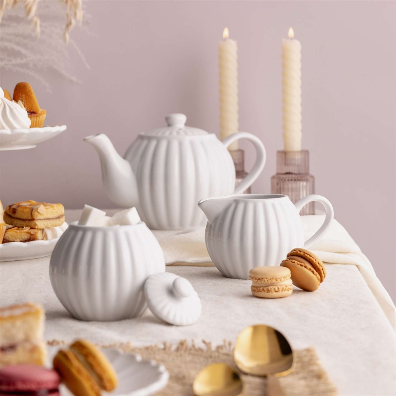 PRICE & KENSINGTON, Milch und Zucker Set, LUXE, weiß