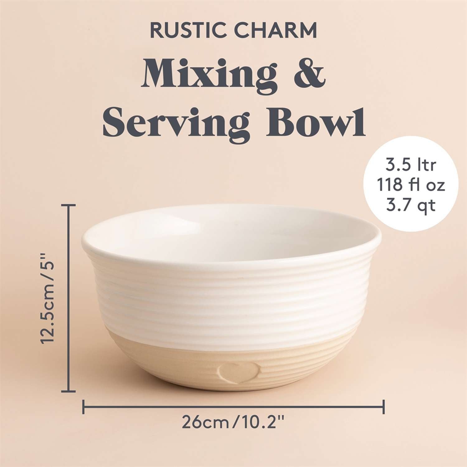 MASON CASH | Rührschüssel, RUSTIC CHARM, beige, 2,7 L