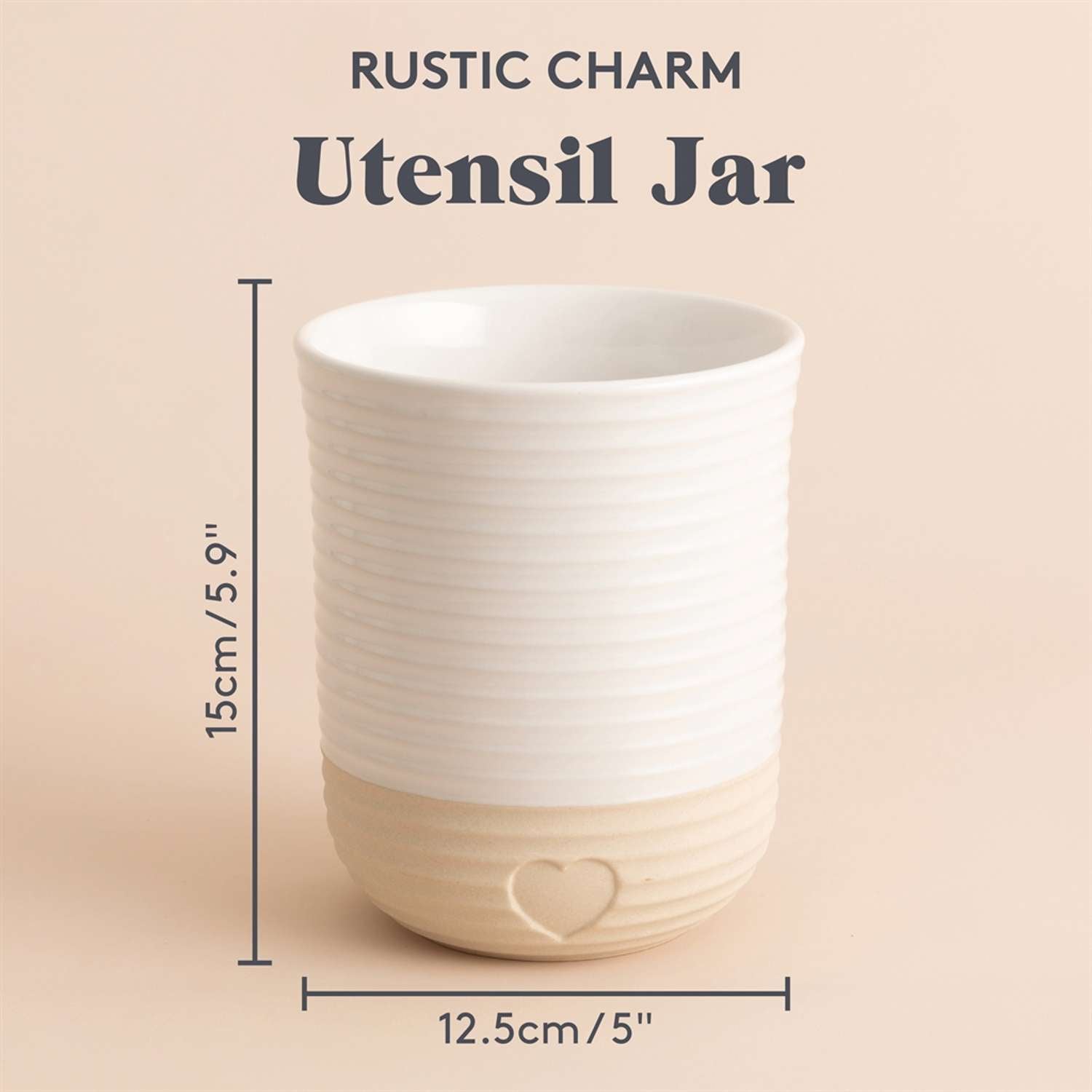 MASON CASH | Utensilienbehälter, RUSTIC CHARM, beig