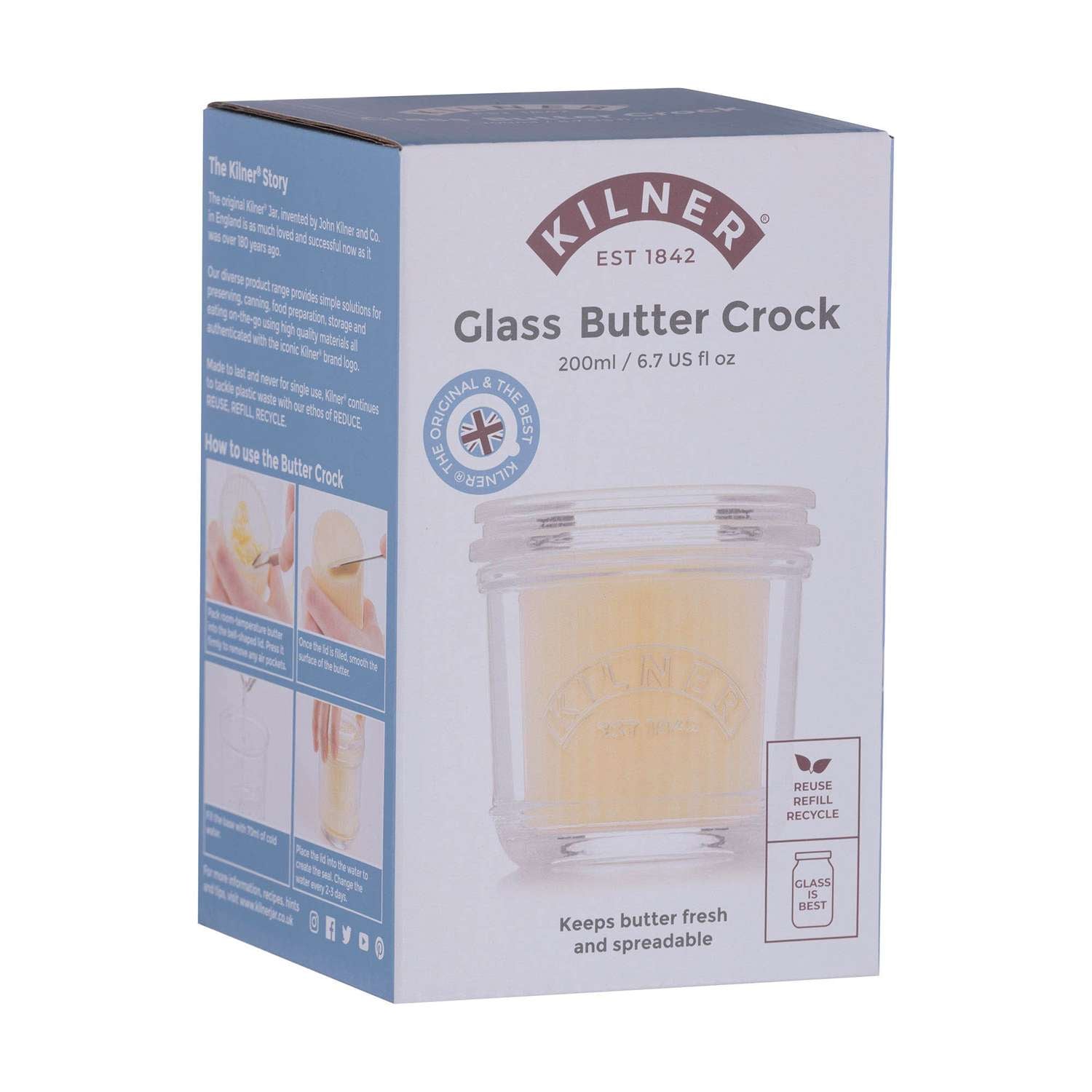 KILNER | Butterdose, klar, 200 ml