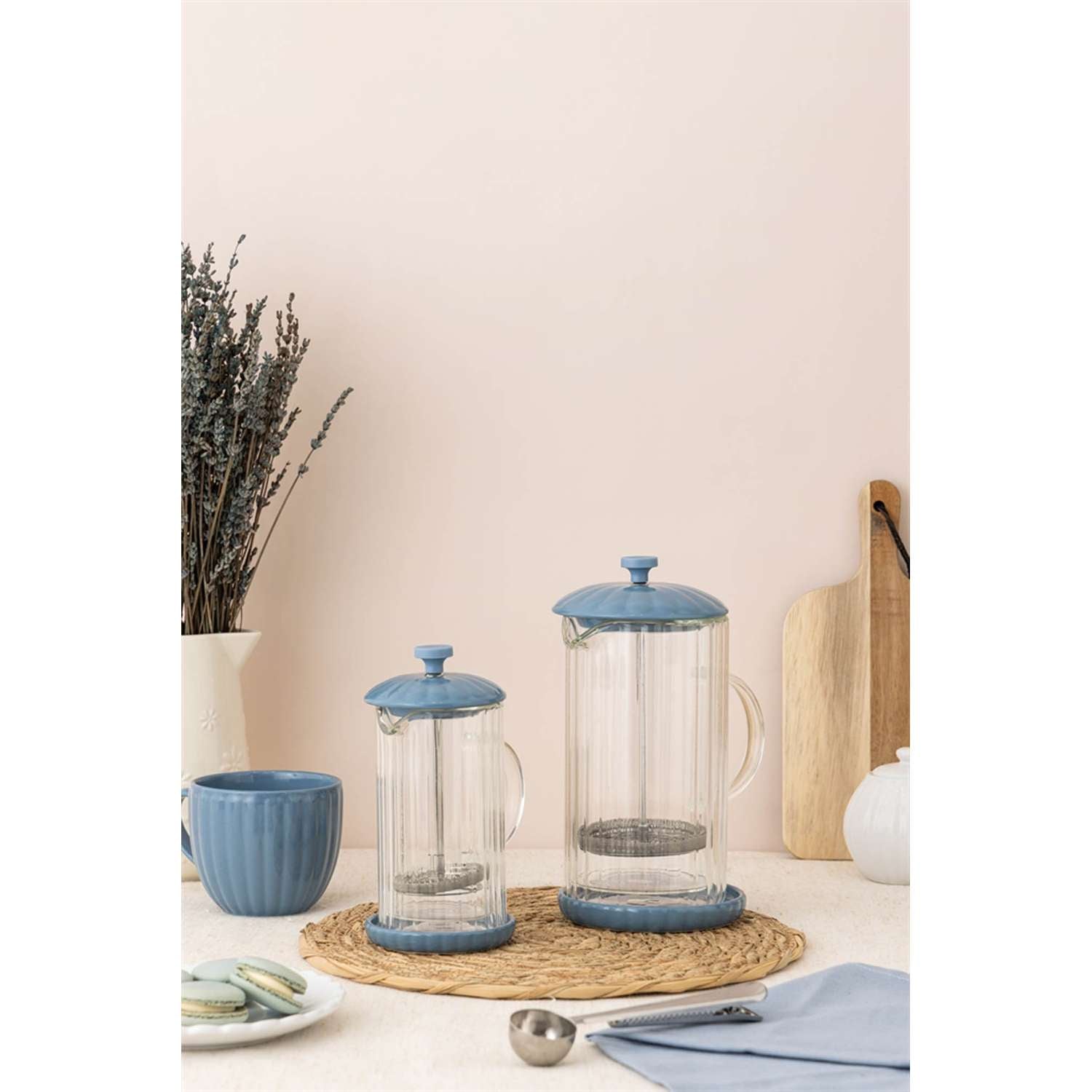 PRICE & KENSINGTON, Frenchpress, taubenblau, 350 m