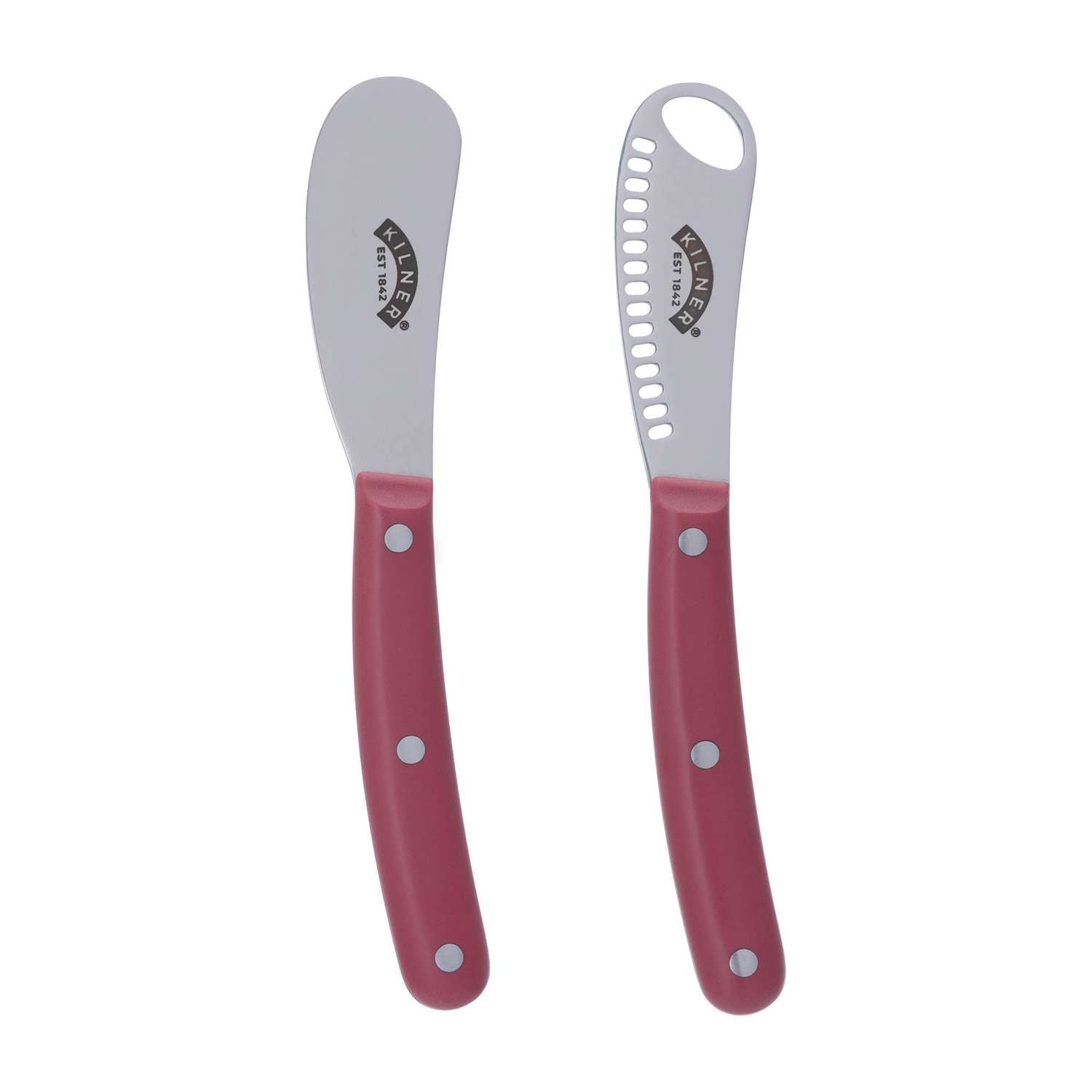 KILNER | Buttermesser, edelstahl / rot