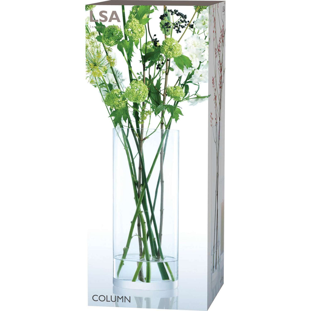 LSA | Vase COLUMN, clear, Ø18cm