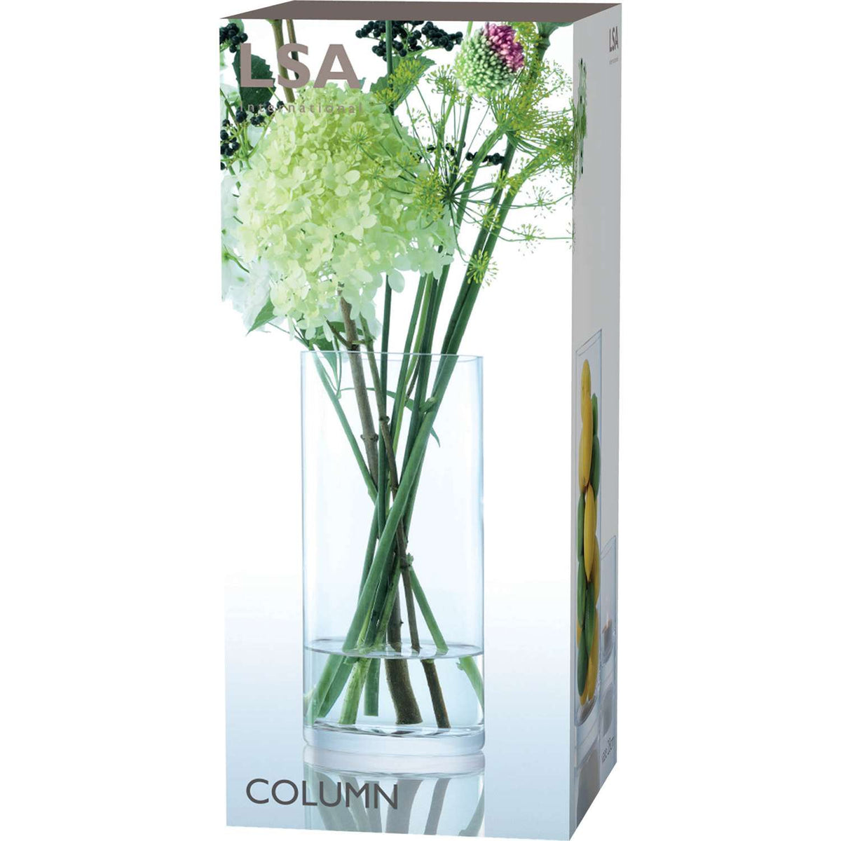 LSA | Vase COLUMN, clear, Ø13cm