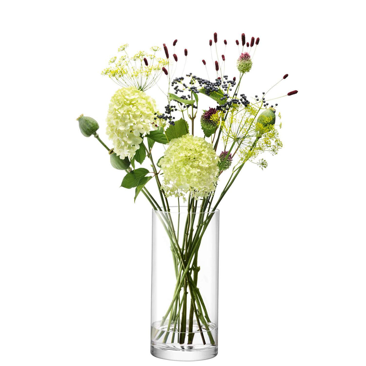 LSA | Vase COLUMN, clear, Ø17cm