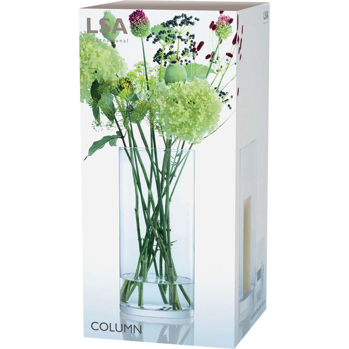 LSA | Vase COLUMN, clear, Ø17cm