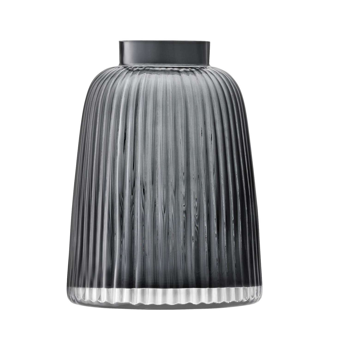 LSA | PLEAT vase, grey, H26cm