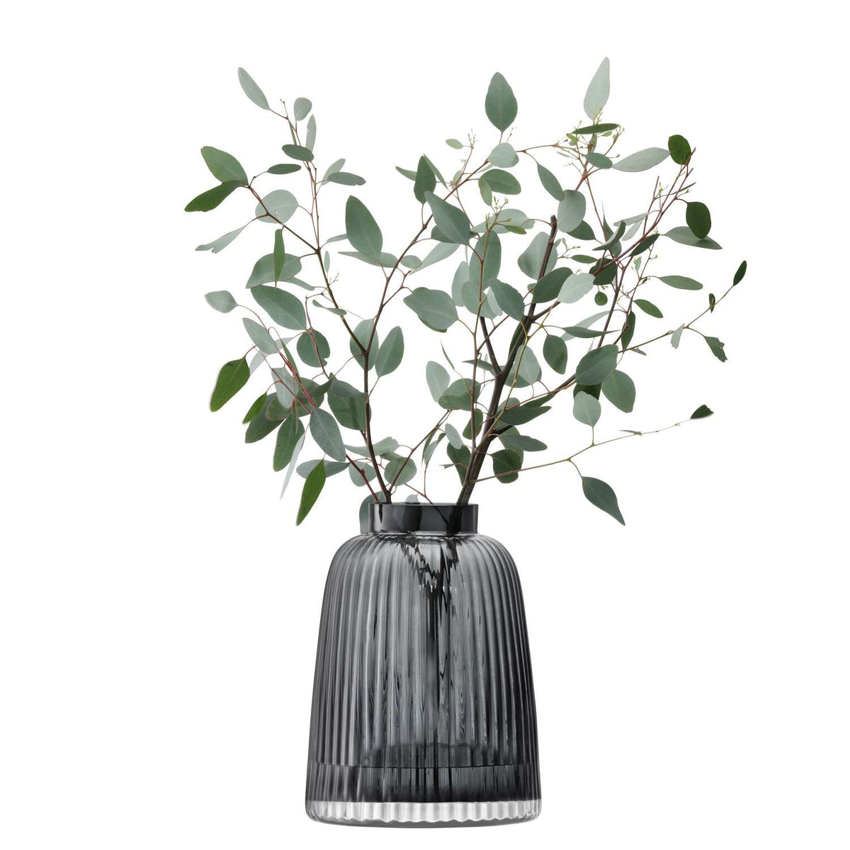 LSA | PLEAT vase, grey, H26cm