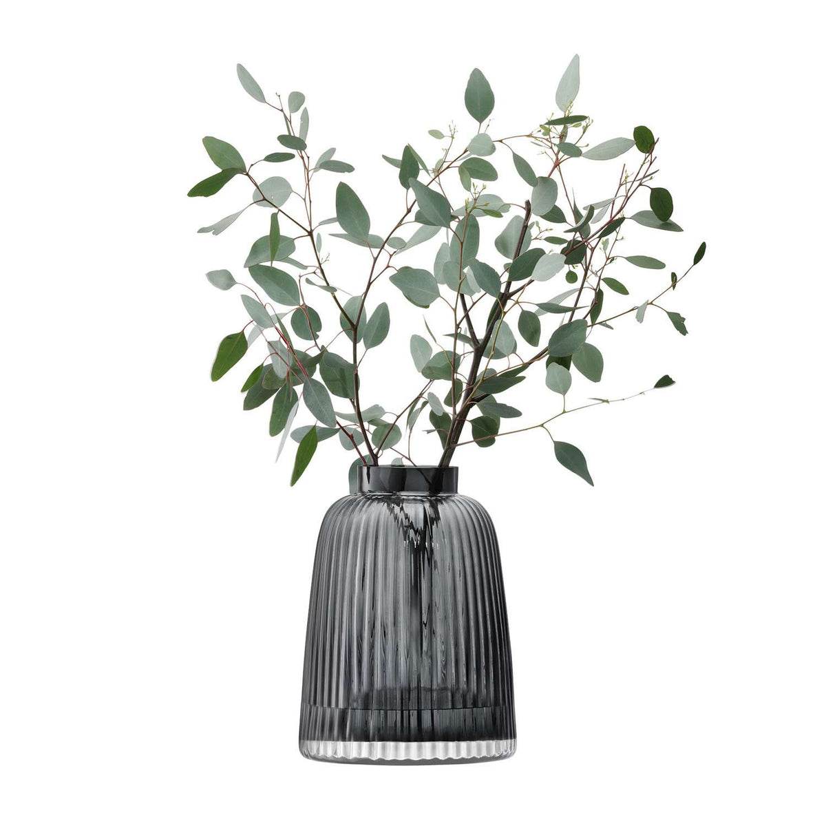 LSA | PLEAT vase, grey, H26cm