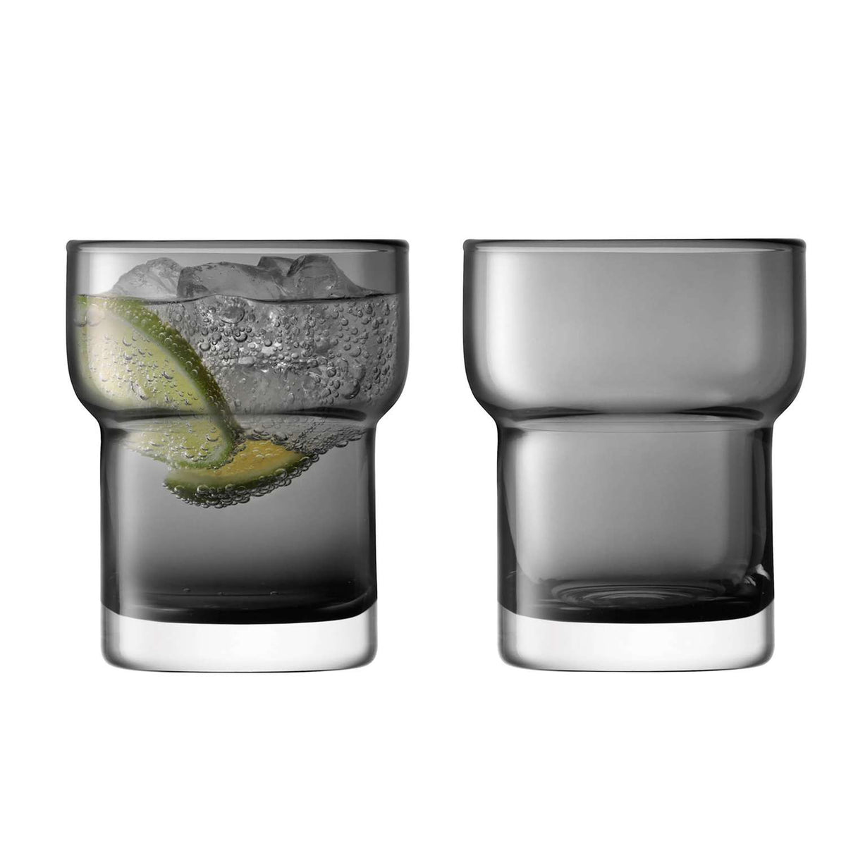 LSA | Long drink glasses, UTILITY, gray, 300 ML, set of 2