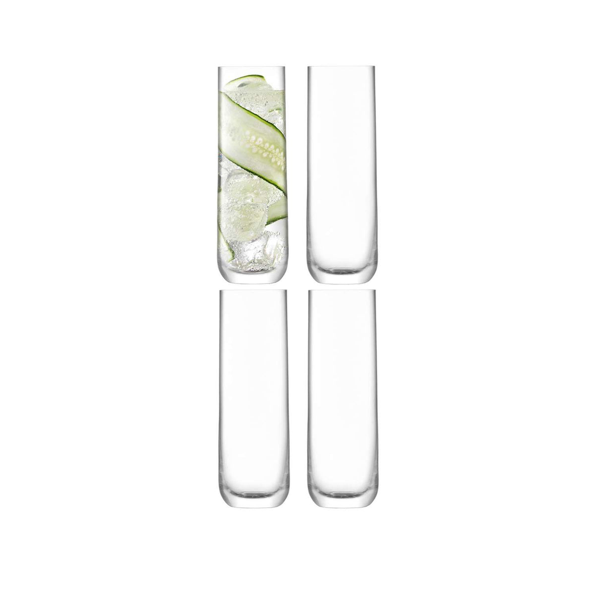 LSA | Long drink glass BOROUGH, clear, 420ml, set of 4