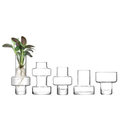 LSA | Mini vase set, METROPOLE, crystal clear