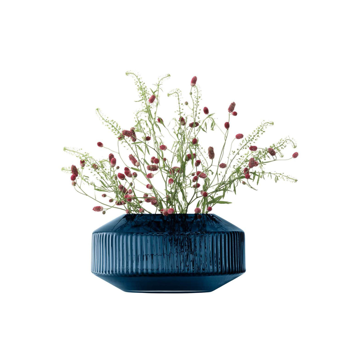 LSA | Vase ROTUNDA, sapphire, H14cm