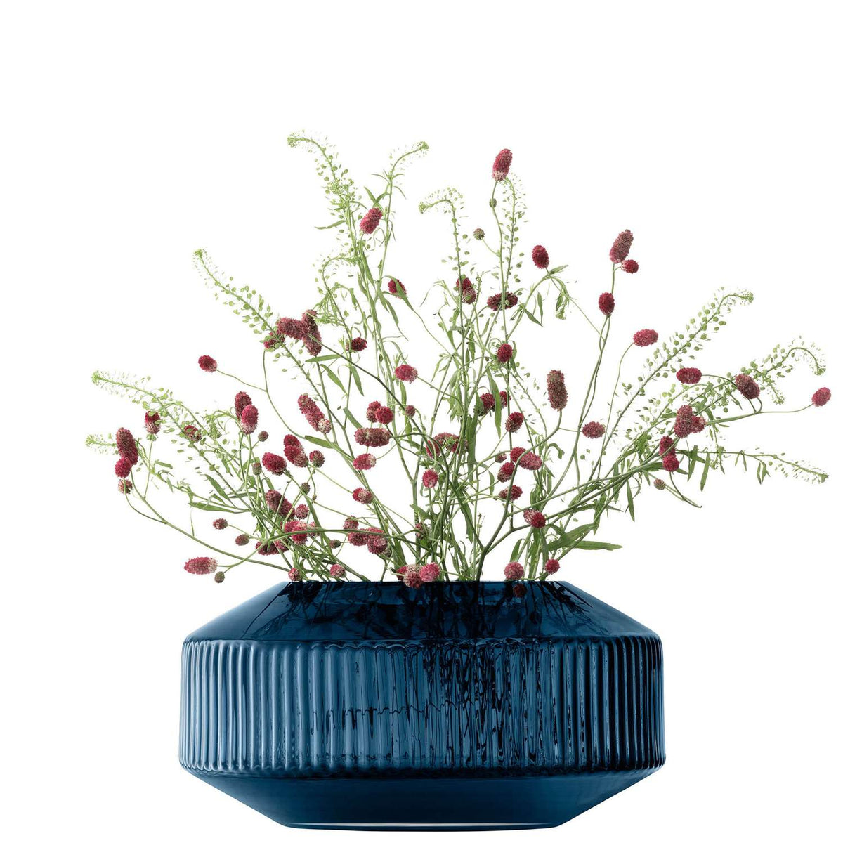 LSA | Vase ROTUNDA, sapphire, H14cm