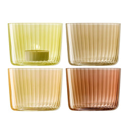 LSA | Kerzenhalter, GEMS, bernstein, H6,1 cm, 4er Set