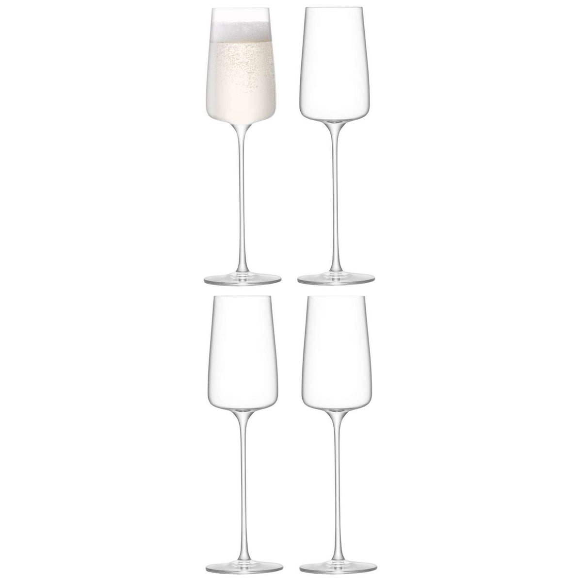 LSA | Champagne glass METROPOLITAN, clear, 230ml, set of 4