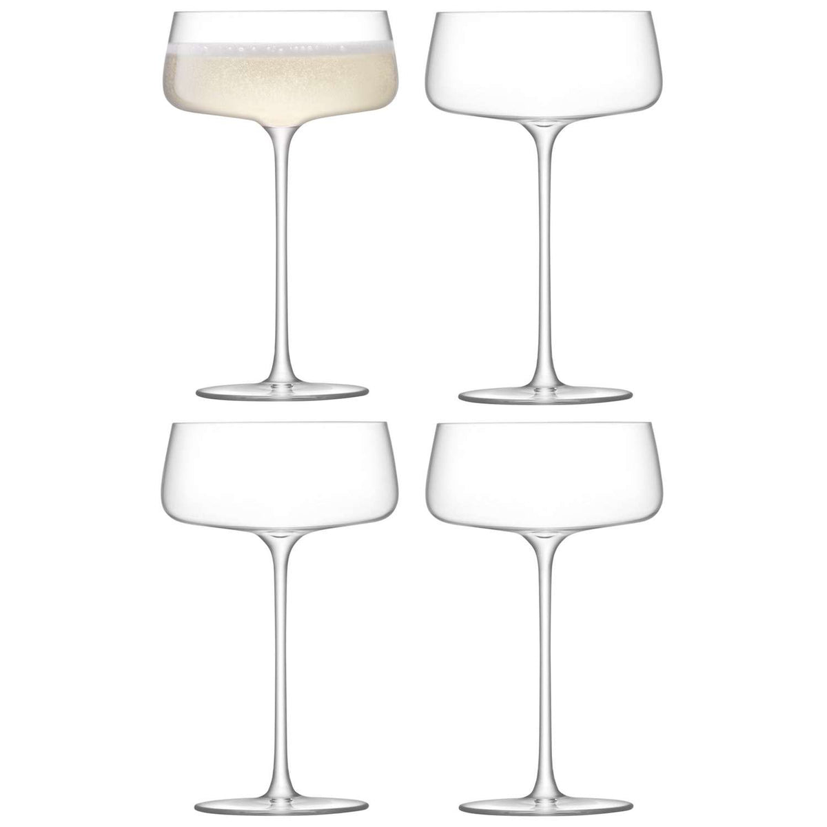 LSA | Champagne glass METROPOLITAN, clear, 300ml, set of 4