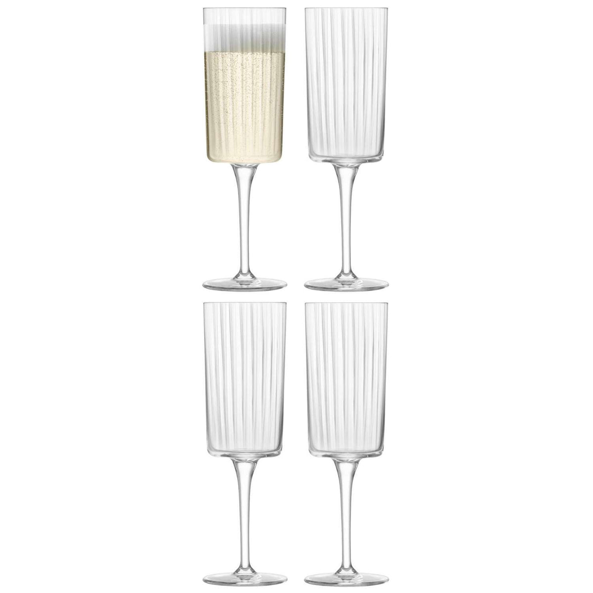 LSA | Sektglas GIO LINE, klar, 210ml, 4er Set