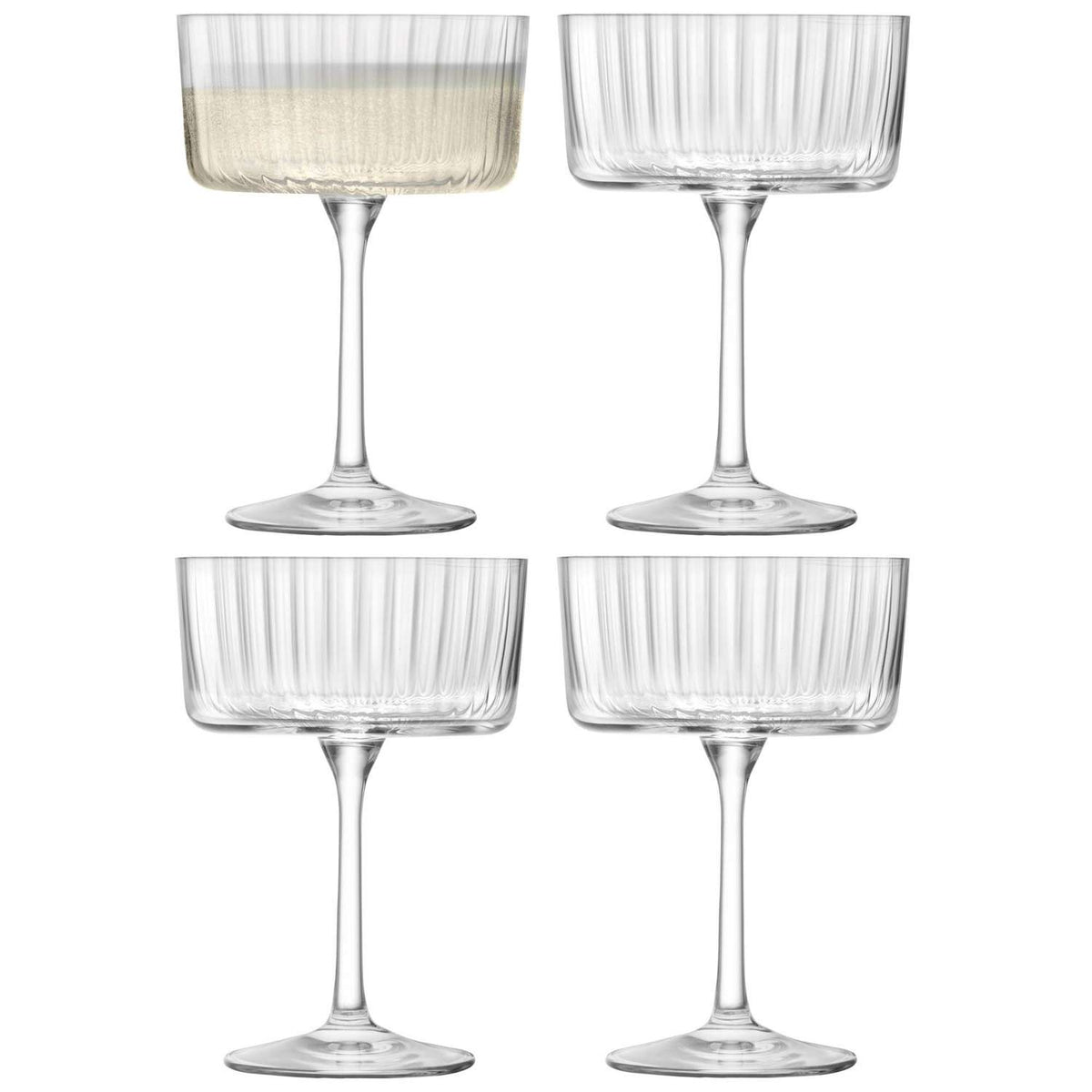 LSA | Champagnerglas GIO LINE, klar, 230ml, 4er Set