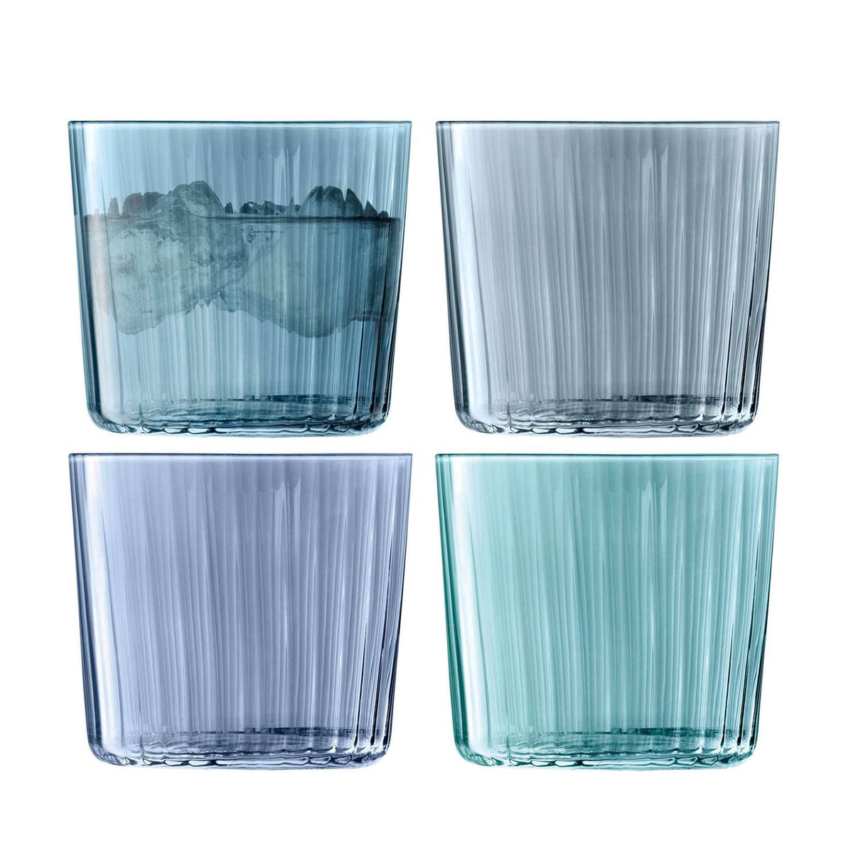 LSA | Tumbler GEMS, ozean, 310ml, 4er Set