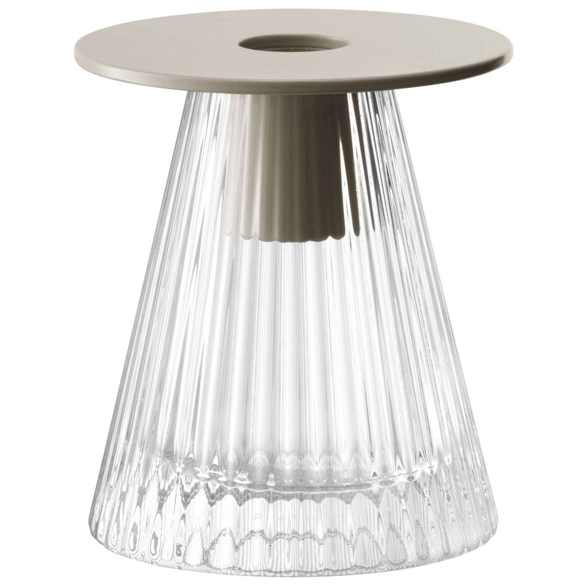 LSA | Candle holder, BEACON, crystal clear, H10 cm