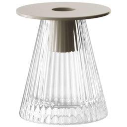 LSA | Candle holder, BEACON, crystal clear, H10 cm