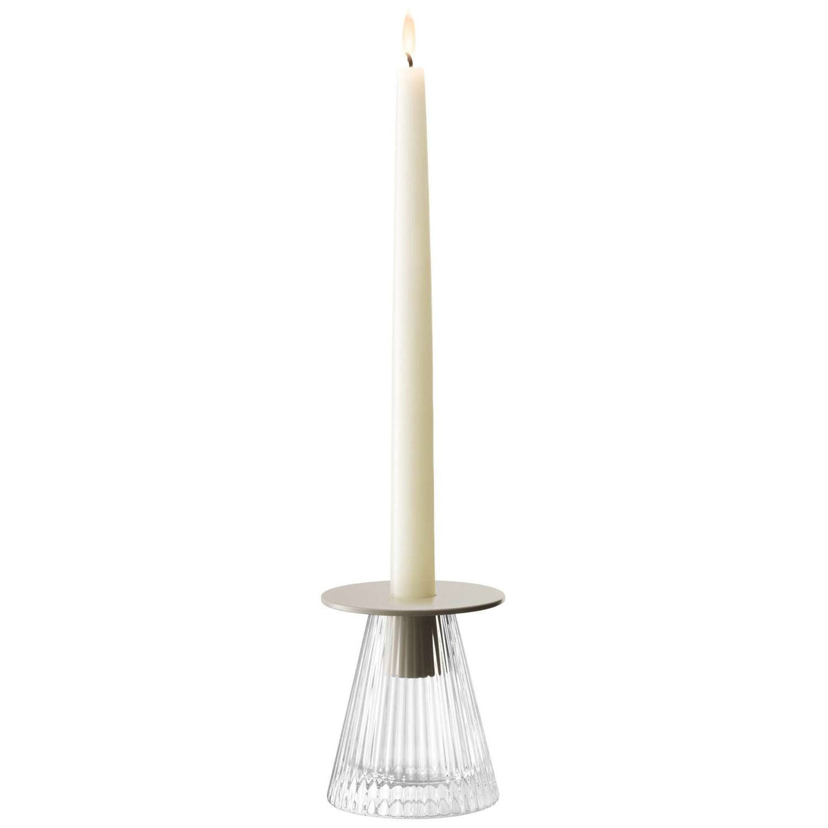LSA | Candle holder, BEACON, crystal clear, H10 cm
