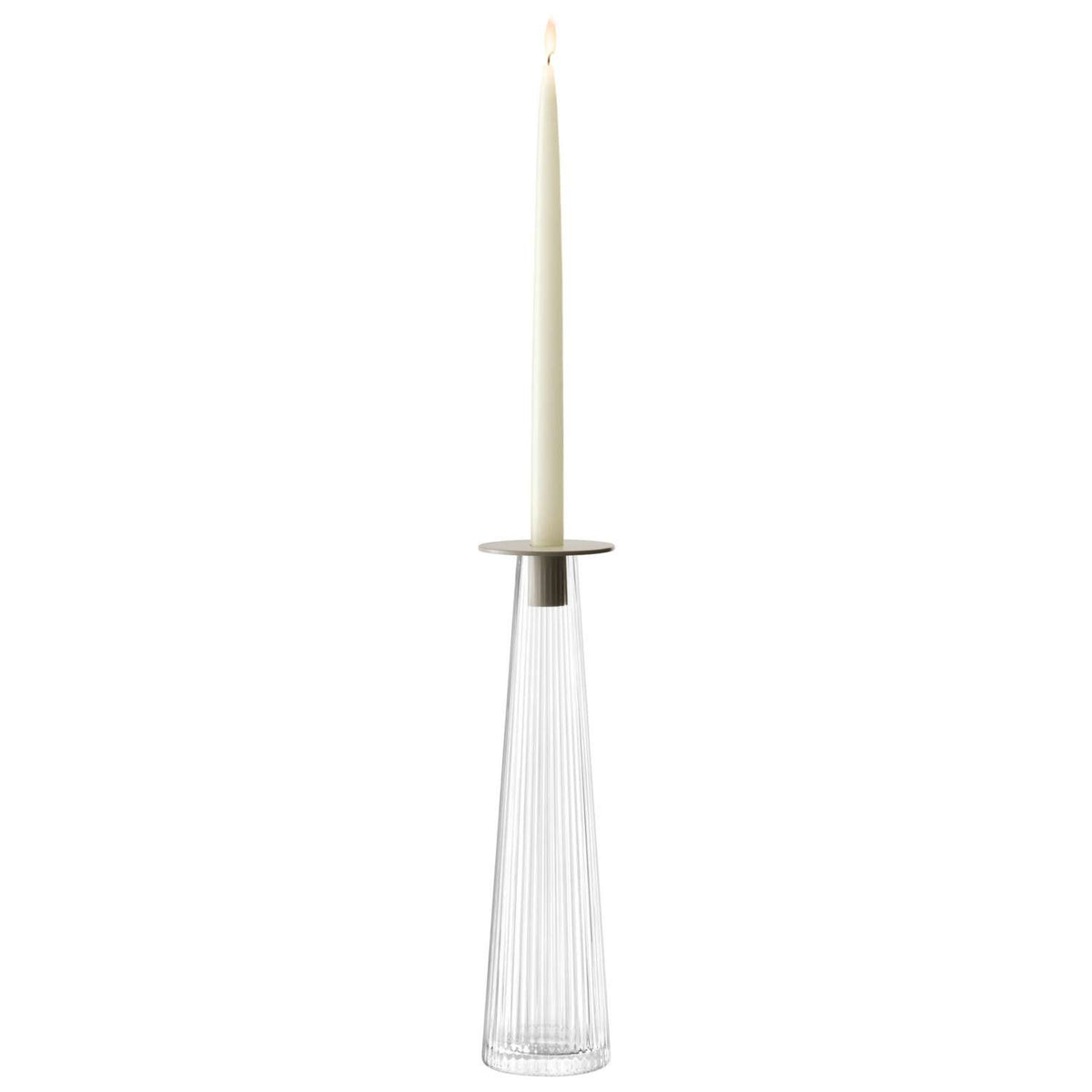LSA | Candle holder, BEACON, crystal clear, 34 cm