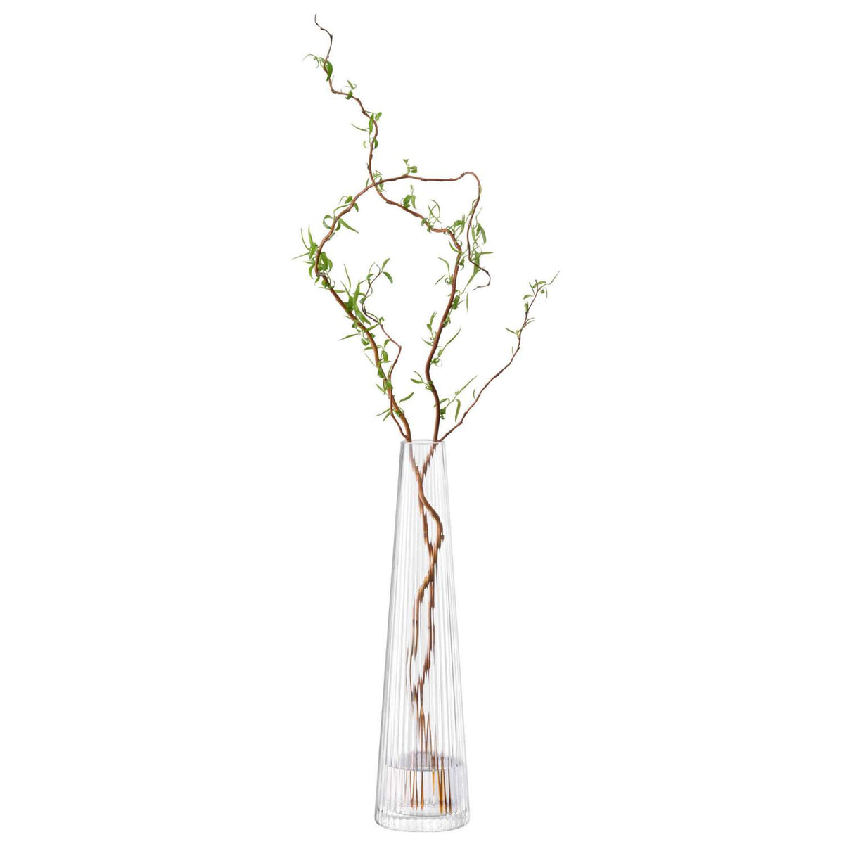 LSA | Candle holder, BEACON, crystal clear, 34 cm