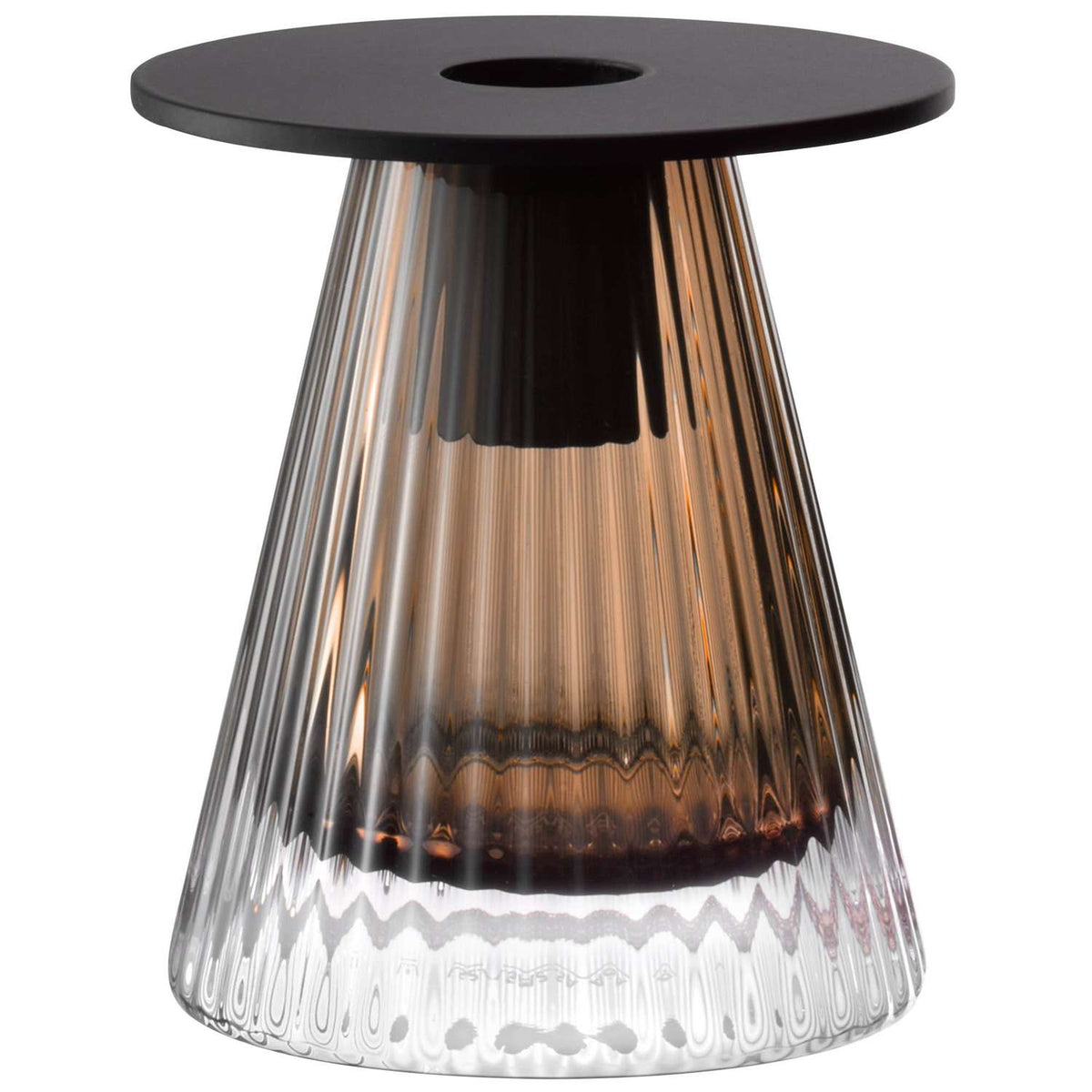 LSA | Candle holder, BEACON, brown, H10 cm
