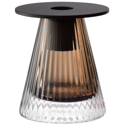 LSA | Candle holder, BEACON, brown, H10 cm