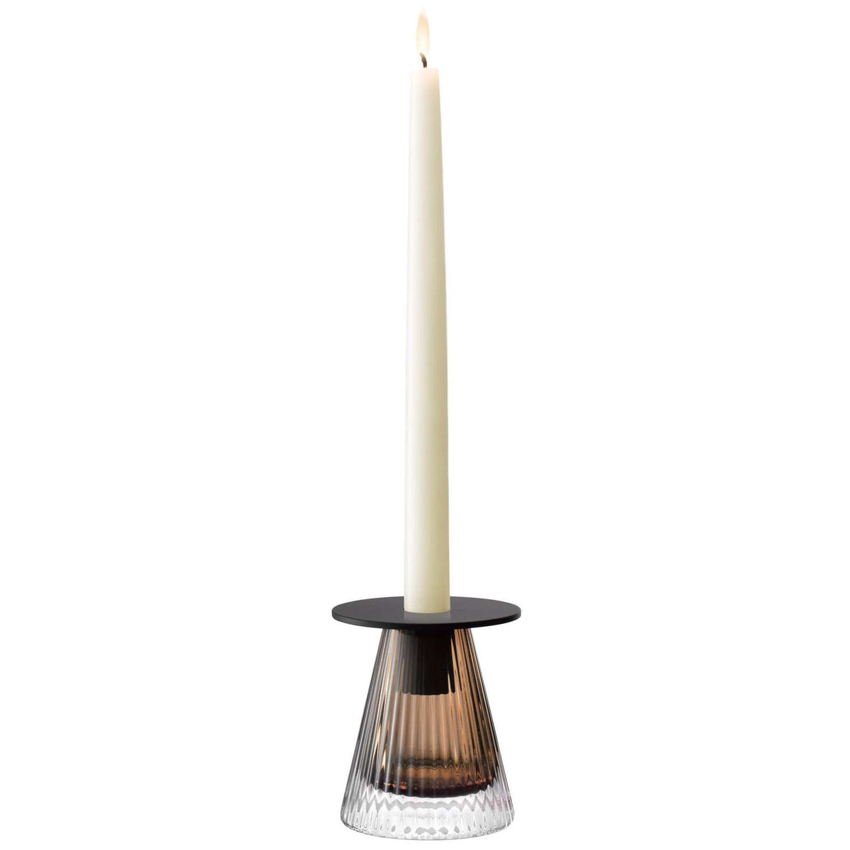 LSA | Candle holder, BEACON, brown, H10 cm