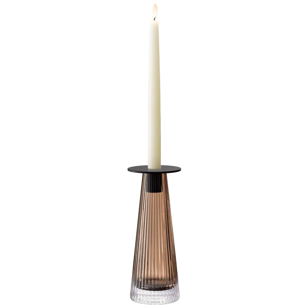 LSA | Candle holder, BEACON, brown, H22 cm