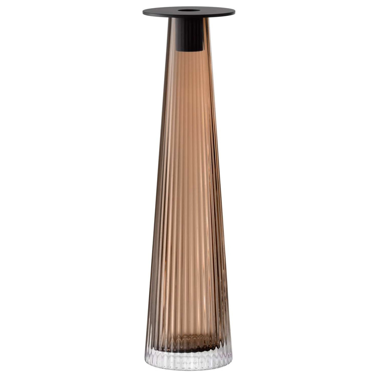 LSA | Candle holder, BEACON, brown, 34 cm