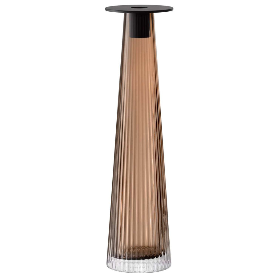 LSA | Candle holder, BEACON, brown, 34 cm