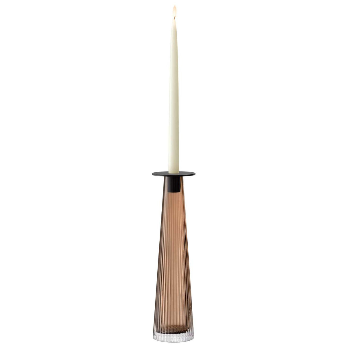 LSA | Candle holder, BEACON, brown, 34 cm